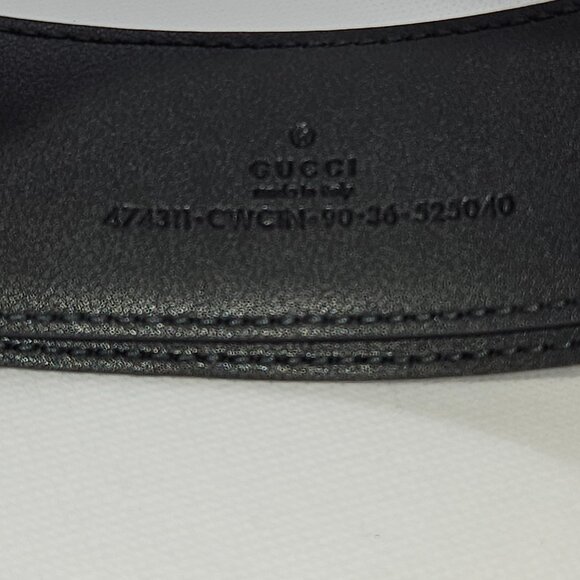 Gucci Black leather Guccissima Belt - Picture 5 of 9